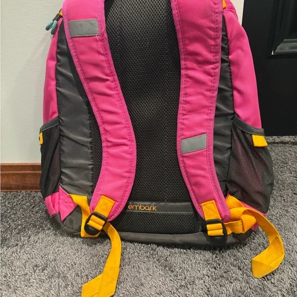 Vibrant Pink and Orange Embark Backpack - Picture 2 of 8